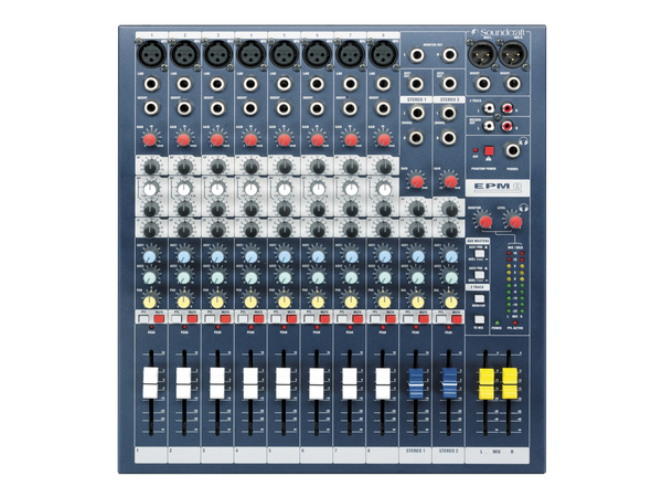 EPM8 MIXER - 8 MONO INPUT CHANNEL FRAME SIZE WITH TWO STEREO INPUTS